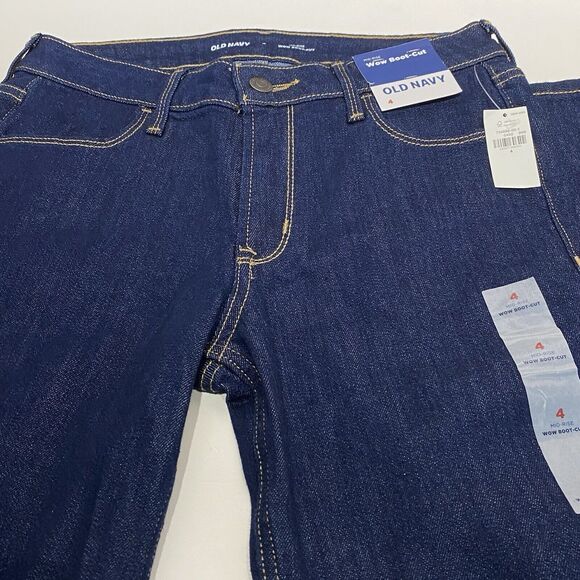 Old Navy Mid-Rise WOW Bootcut Jeans Size 4 W27 L31 Dark Wash Stretch NWT - Picture 3 of 7